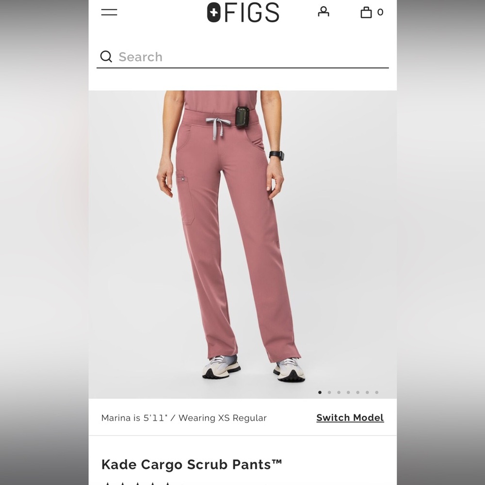 Figs Kade Scrub Pants - Mauve